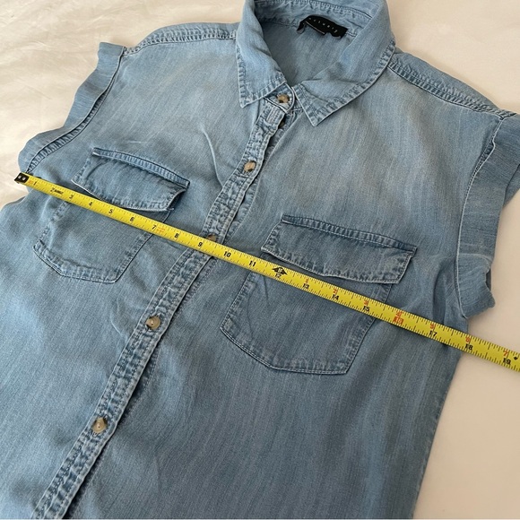 Sanctuary chambray‎ Blue Sleeveless Dress S - Picture 7 of 13